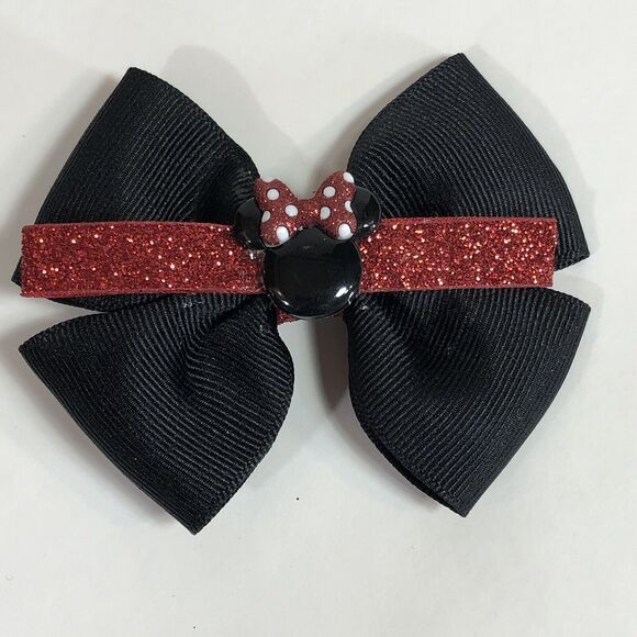 Hair Clip Barrette Lot Disney Ribbon Bow Trendy Coquette Ursula Minnie Mickey - Picture 5 of 10